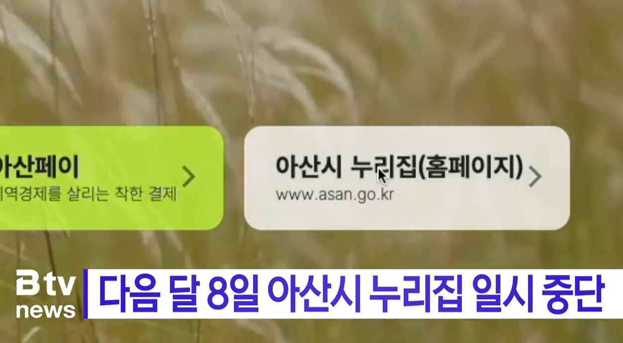 [Btv 뉴스] 다음 달 8일 아산시청 누리집 일시 중단